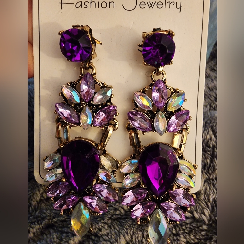 Korean Earings Purple